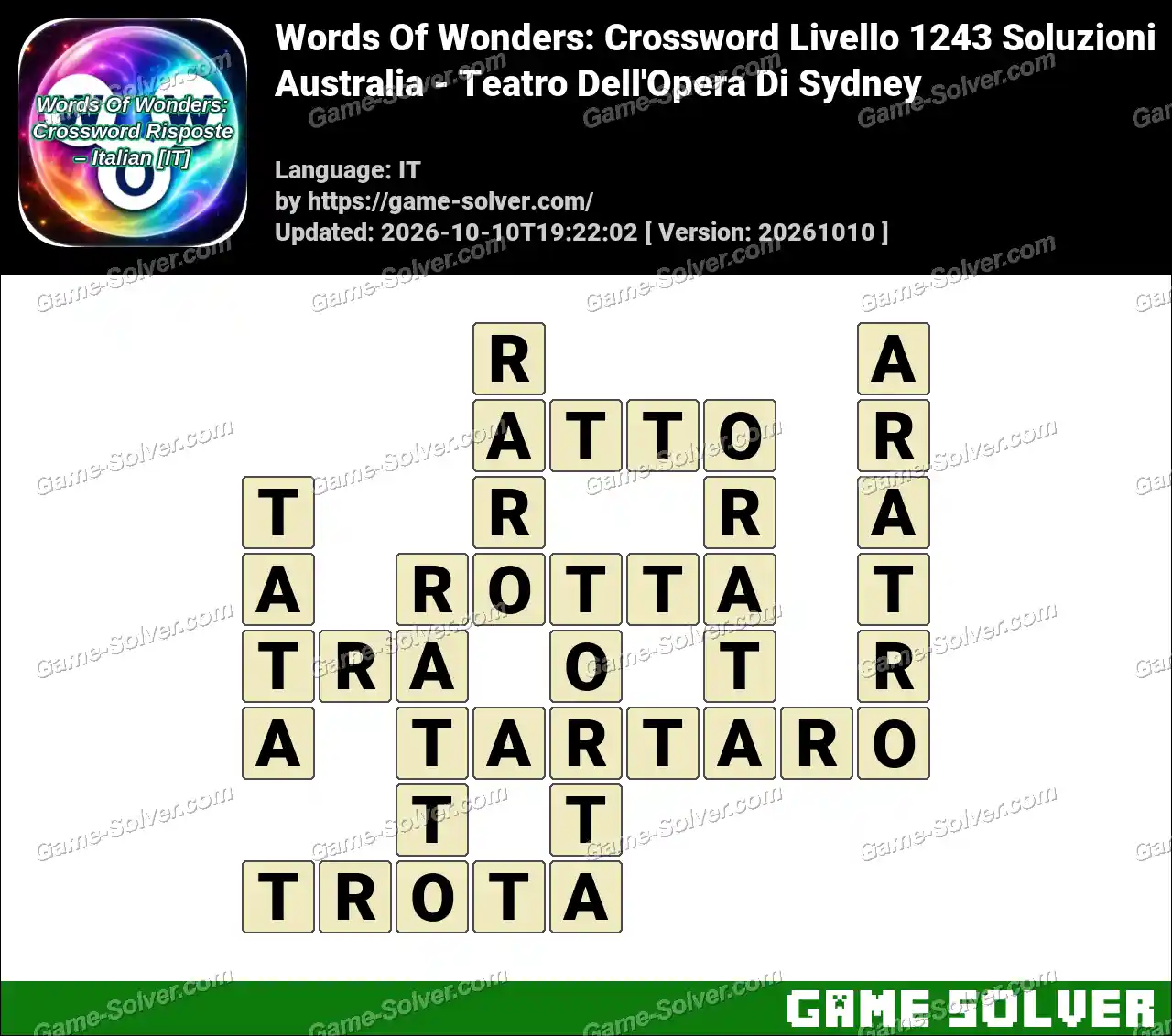 Words Of Wonders: Crossword Livello 1243 Soluzioni – Australia – Teatro Dell’Opera Di Sydney